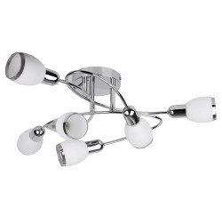 Rabalux 6064 - Elite stropné svietidlo E14 6x MAX 40W sklo chrómová/biela