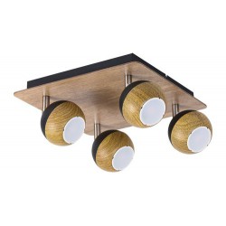 Rabalux 5616 - Arthur bodové svietidlo GU10 4x MAX 35W kovové dub/dub