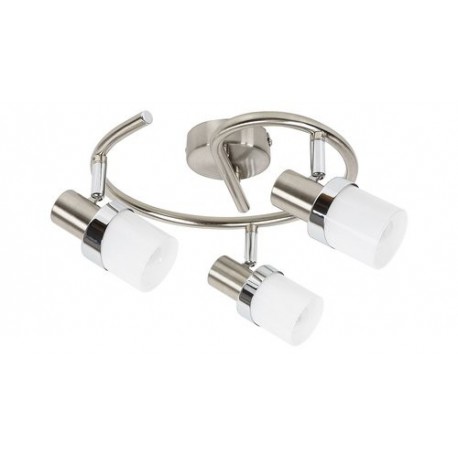 Rabalux 5633 - Finian bodové svietidlo E14 3x MAX 40W sklo saténová chrómová/opálové sklo