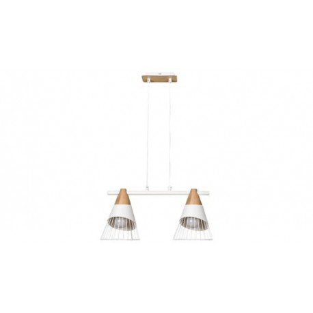 Rabalux 5666 - Isaac závesné svietidlo E27 2x MAX 60W kovové biela/biela