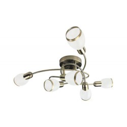 Rabalux 5974 - Elite stropné svietidlo E14 6x MAX 40W sklo bronzová/biela