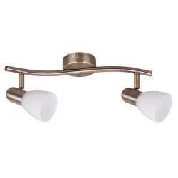 Rabalux 6307 - Soma bodové svietidlo E14 2x MAX 40W sklo bronzová/biela