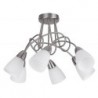Rabalux 6080 - Polla stropné svietidlo E14 6x MAX 40W sklo saténová chrómová/biela