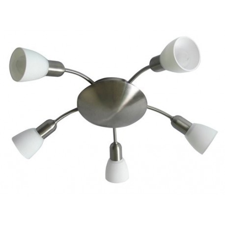 Rabalux 6305 - Soma stropné svietidlo E14 5x MAX 40W sklo saténová chrómová/biela