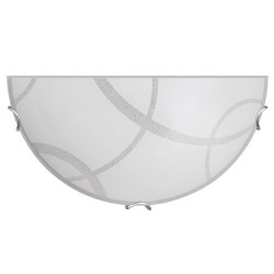 Rabalux 3379 - Hallie nástenné svietidlo E27 1x MAX 60W sklo chrómové úchytky/biela vzorovaná