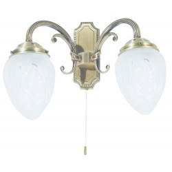 Rabalux 8632 - Annabella nástenné svietidlo E14 2x MAX 40W sklo bronzová/biela