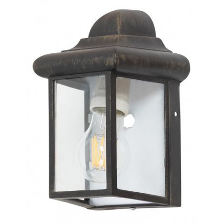 Rabalux 8754 - Norvich vonkajšie nástenné svietidlo E27 1x MAX 60W sklo antická zlatá/priehľadná