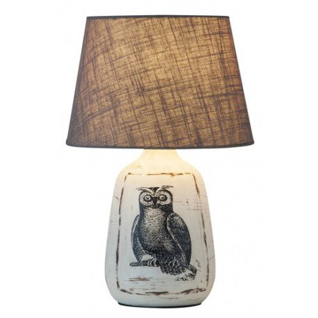 Rabalux 4373 - Dora nočná lampa E27 1x MAX 40W textil biela/šedá