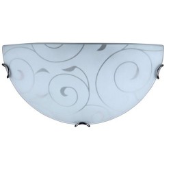 Rabalux 3851 - Harmony Lux nástenné svietidlo E27 1x MAX 60W sklo chrómové úchytky/biela vzorovaná