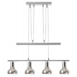 Rabalux 5560 - Holly závesné svietidlo E14 4x MAX 40W sklo chrómová/dymová