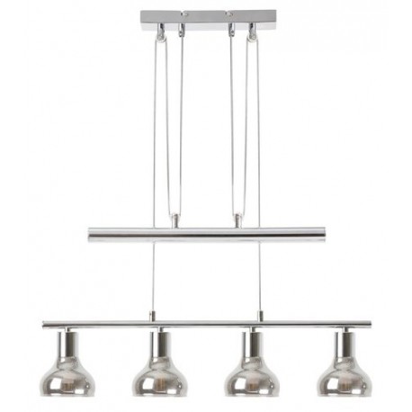 Rabalux 5560 - Holly závesné svietidlo E14 4x MAX 40W sklo chrómová/dymová