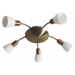 Rabalux 6310 - Soma stropné svietidlo E14 5x MAX 40W sklo bronzová/biela