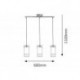 Rabalux 6380 - Florence závesné svietidlo E14 3x MAX 40W sklo chrómová/opálové sklo