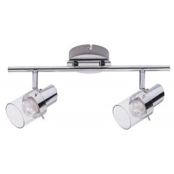 Rabalux 6672 - Dakota bodové svietidlo LED 2x 4,5W sklo/ sklo krištál' chrómová/priesvitný krištáľ