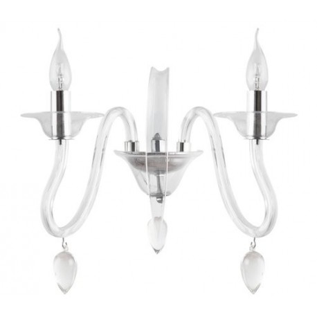 Rabalux 7049 - Madeleine nástenné svietidlo E14 2x MAX 40W umelá hmota priehľadná