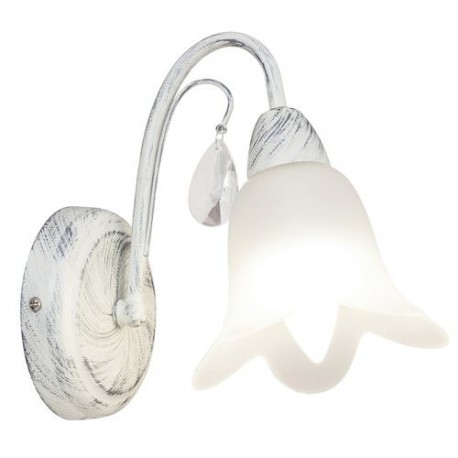 Rabalux 7106 - Bernadette nástenné svietidlo E14 1x MAX 40W sklo antická strieborná/biela