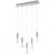 Rabalux 5764 - Rheia závesné svietidlo LED 5x 5W teplá biela umelá hmota chrómová/priehľadná