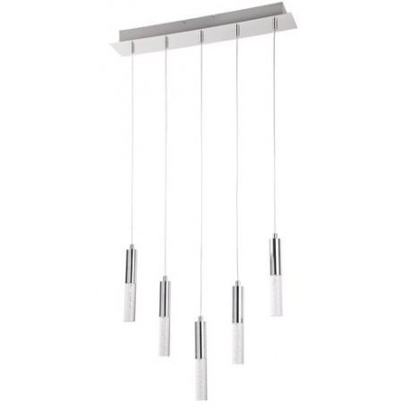 Rabalux 5764 - Rheia závesné svietidlo LED 5x 5W umelá hmota chrómová/priehľadná