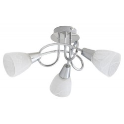 Rabalux 5534 - Jenna stropné svietidlo E14 3x MAX 40W sklo chrómová/biela