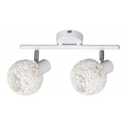 Rabalux 5618 - Hazel bodové svietidlo E14 2x MAX 15W papier matná biela/matná biela