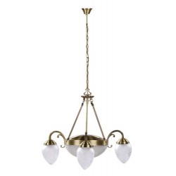 Rabalux 8633 - Annabella luster E14 3x MAX 40W + E27 2x MAX 60W sklo bronzová/biela