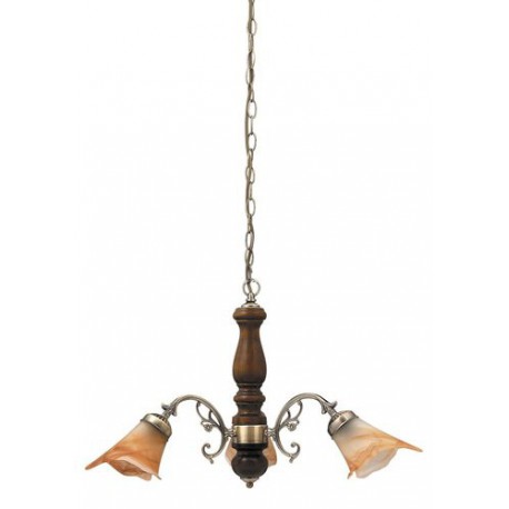 Rabalux 7093 - Rustic 3 luster E14 3x MAX 40W sklo bronzová/hnedá