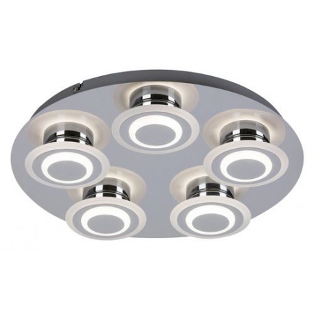Rabalux 2260 - Demna stropné svietidlo LED 5x 4W sklo chrómová/priehľadná