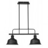 Rabalux 2743 - Caitlin závesné svietidlo E27 2x MAX 60W kovové matná čierna/čierna