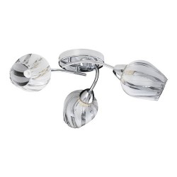 Rabalux 2969 - Danila stropné svietidlo E27 3x MAX 60W sklo chrómová/biela vzorovaná