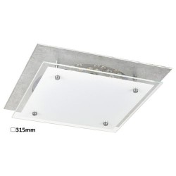 Rabalux 3030 - June stropné svietidlo LED 18W sklo strieborná fólia/biela