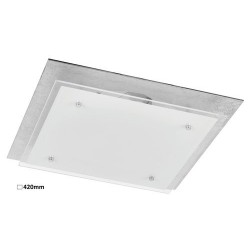 Rabalux 3031 - June stropné svietidlo LED 24W sklo strieborná fólia/biela