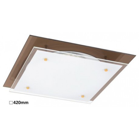 Rabalux 3028 - Janine stropné svietidlo LED 24W sklo jantár/biela