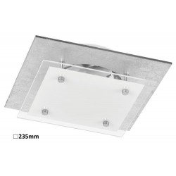 Rabalux 3029 - June stropné svietidlo LED 12W sklo strieborná fólia/biela