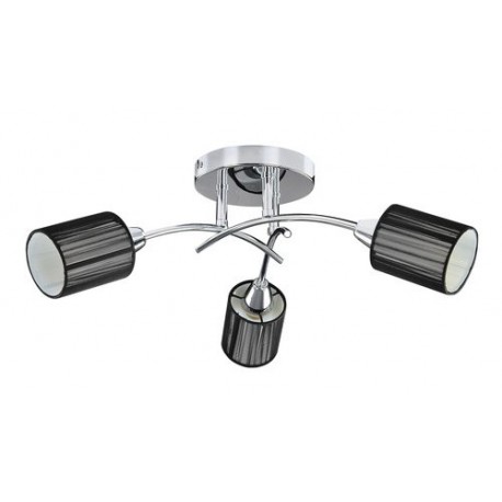 Rabalux 6003 - Veda stropné svietidlo E14 3x MAX 9W textil chrómová/čierna