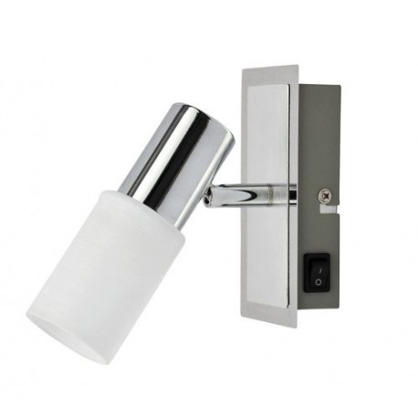 Rabalux 6096 - Logan bodové svietidlo E14 1x MAX 40W sklo chrómová/biela