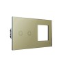 Glasense sklenené vypínače - Zandium Gold, 2-tlačidlový + X, WiFi