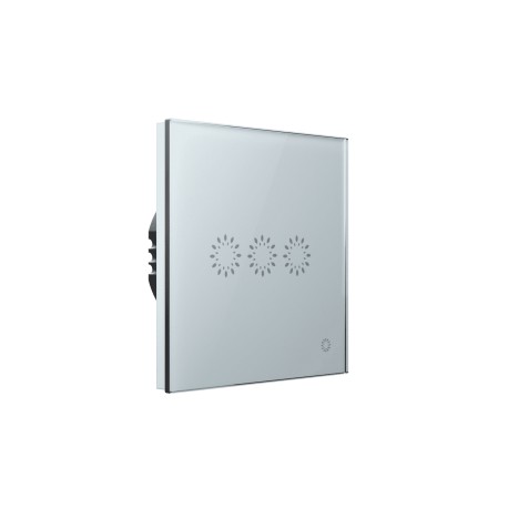 Glasense sklenené vypínače - Polarium White, 3-tlačidlový, Bez WiFi