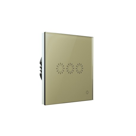 Glasense sklenené vypínače - Zandium Gold, 3-tlačidlový, WiFi
